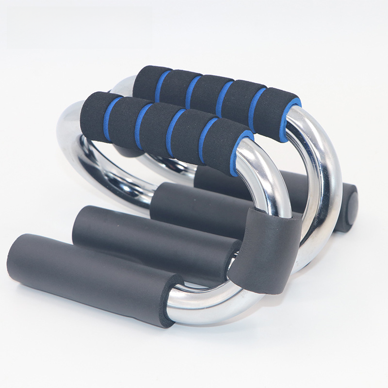 Chromed Push-Up Stand for Home Fitness (S-Shaped)