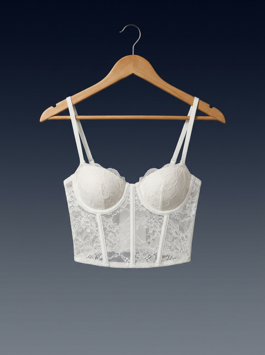 Corsé de Encaje Amalfi™ blanco - percha