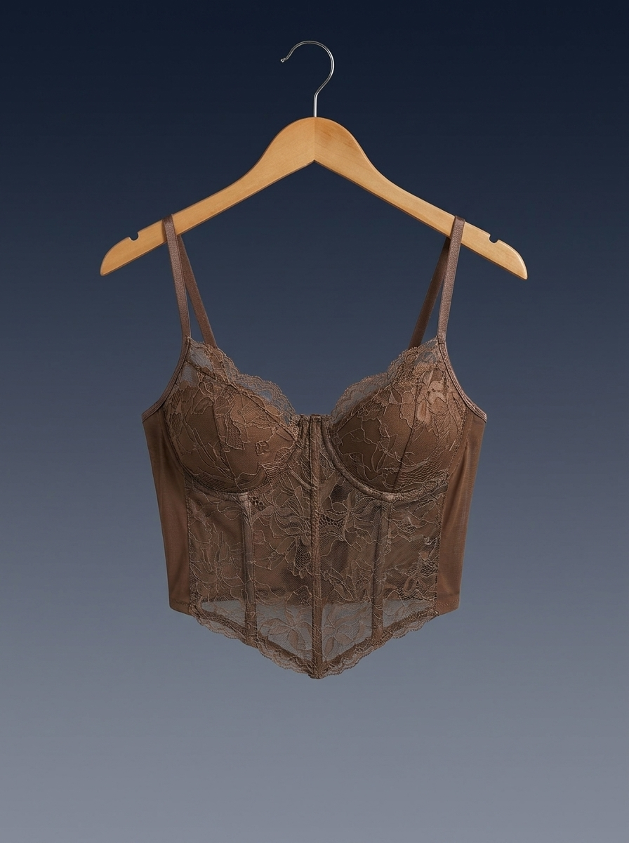Corsé de Encaje Amalfi™ Dark brown - percha